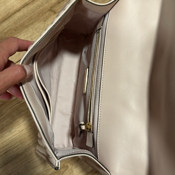 Tory Burch Stud Fleming Convertible 2 way purse bag pale pink w gold - Picture 8 of 15